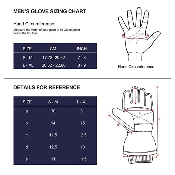 Andake 90% Duck Down Winter/Ski Gloves For Men - Picture 7 of 10